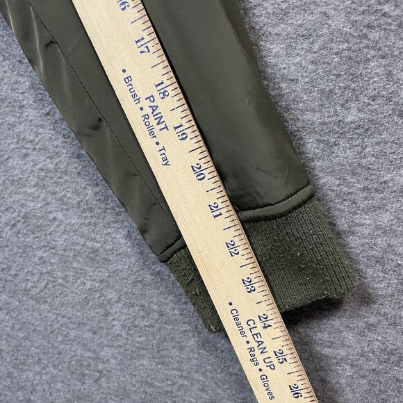 B. Sweet Olive Green Bomber Style Jacket Junior's Size XL Black Trim Pockets - Picture 10 of 16